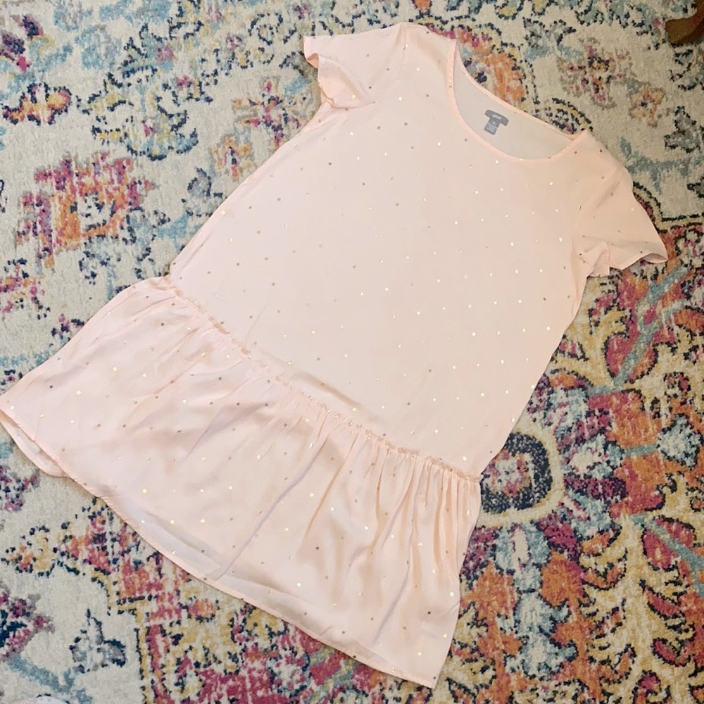 Aerie, NWOT XS pale pink star mini dress